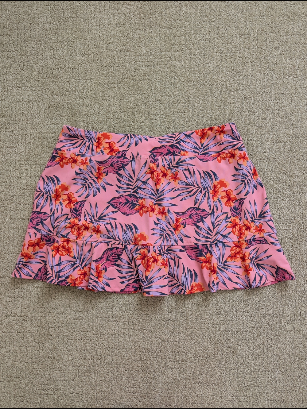 Tommy Bahama Golf Skort XL Flounce Skirt Short Tropical Floral Tennis Pickleball